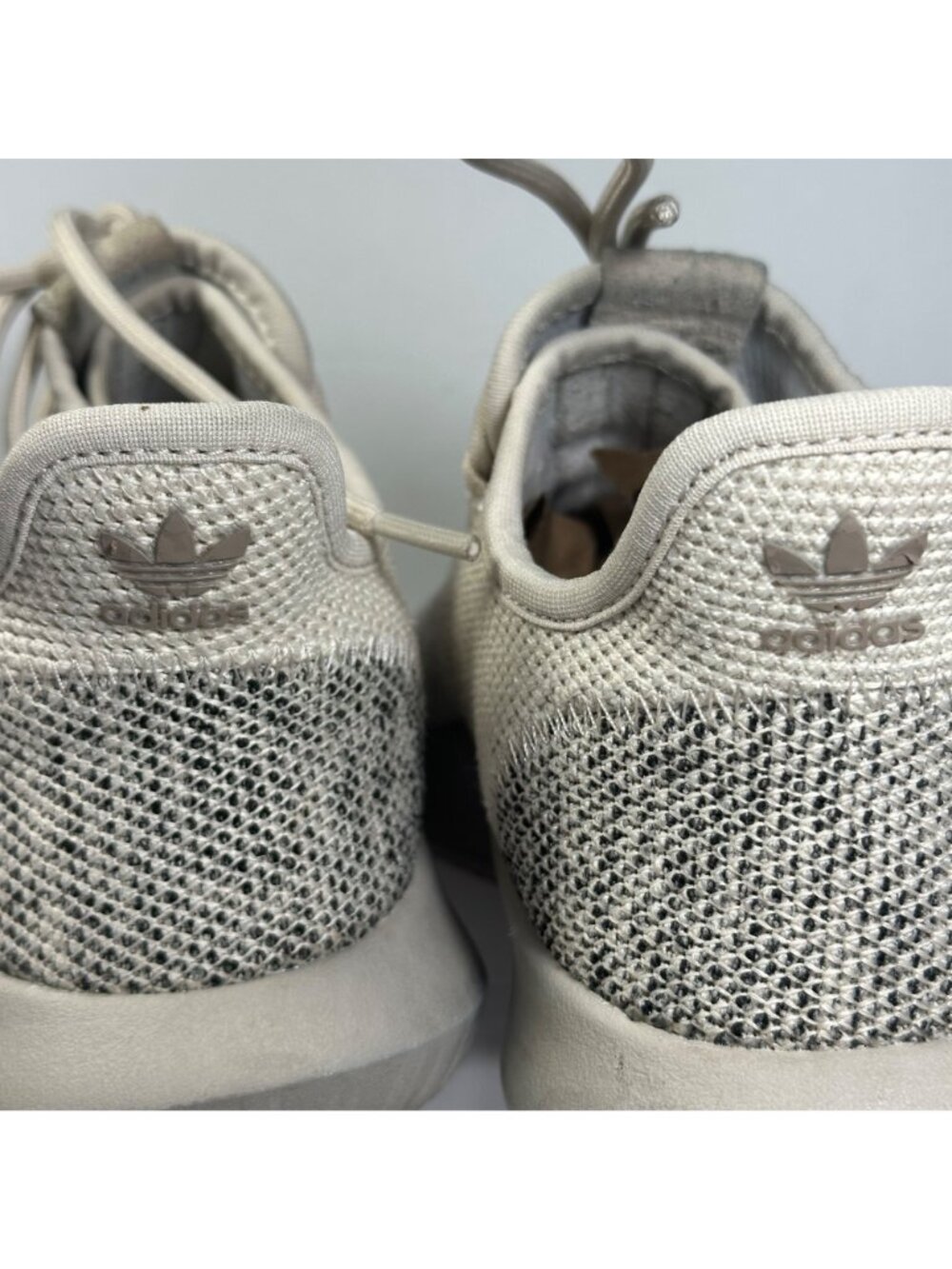 Adidas Tubular Beige/Gray Knit Running Shoes Size Mens 4.5 Ladies 6.5 Athletic - Picture 11 of 15
